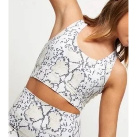 ALL FENIX Snakeskin Longline Sports Bra - Picture 1 of 4